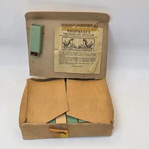 Rare Prophesex Magic Sex Indicator German Pendulum Set w Box Instructions 1950s